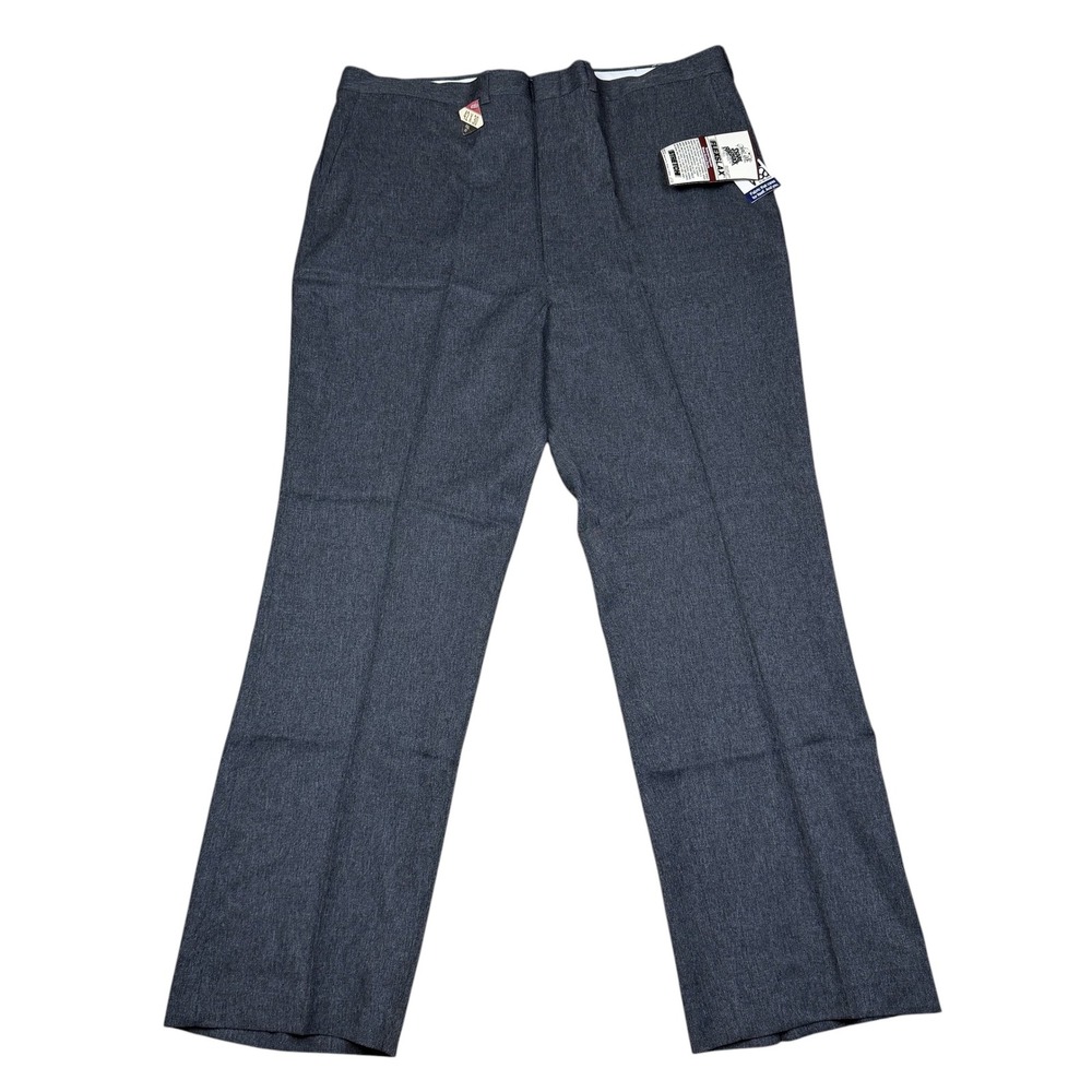 Vintage Sears Roebuck Flexslax Mens 42x30 Gray Perma-Prest Polyester Trousers